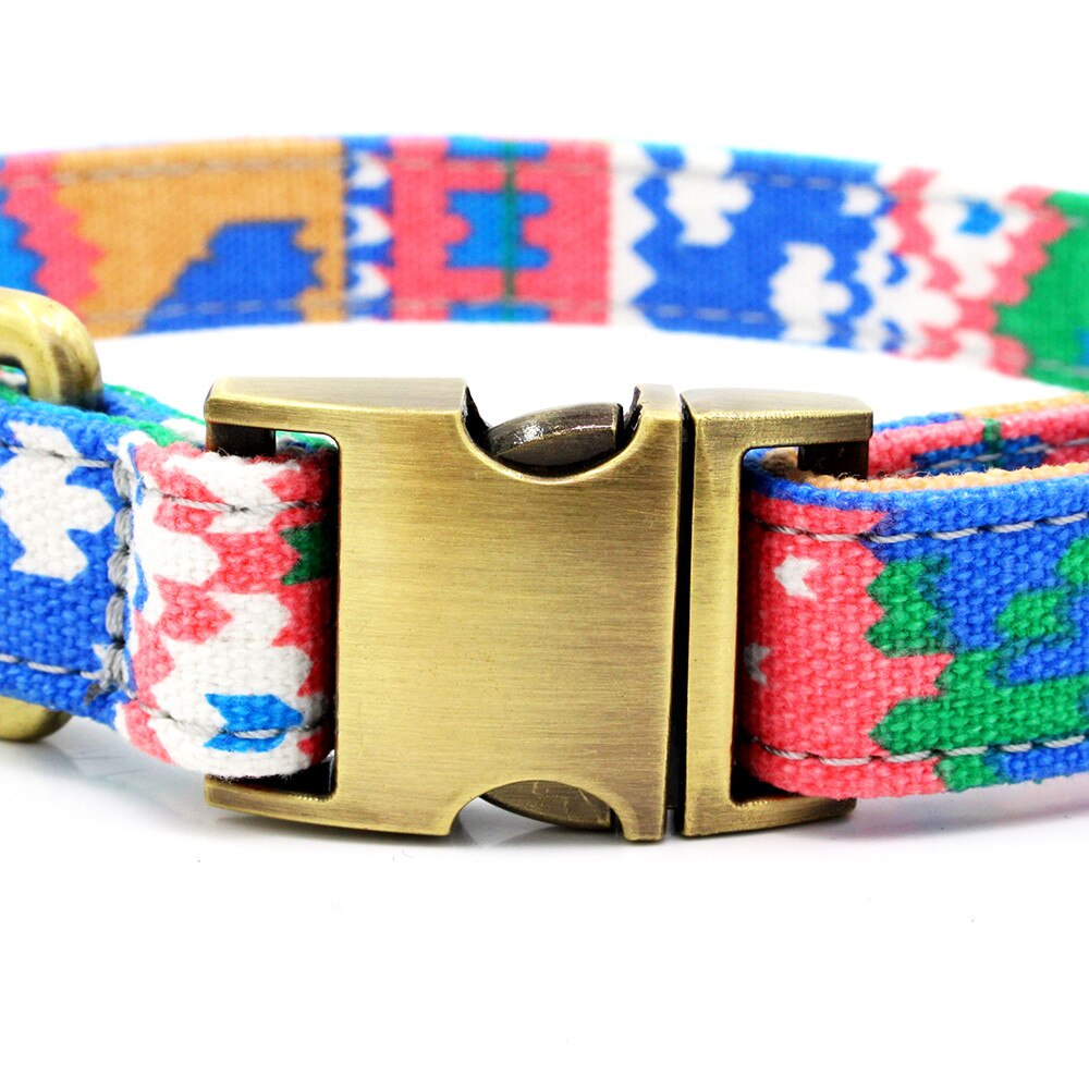 Hondenhalsband met letters, huisdierhalsband, bohemian gesp, retro hondenhalsband, kattenhalsband, huisdierbenodigdheden, accessoires, stof + metaal  z620