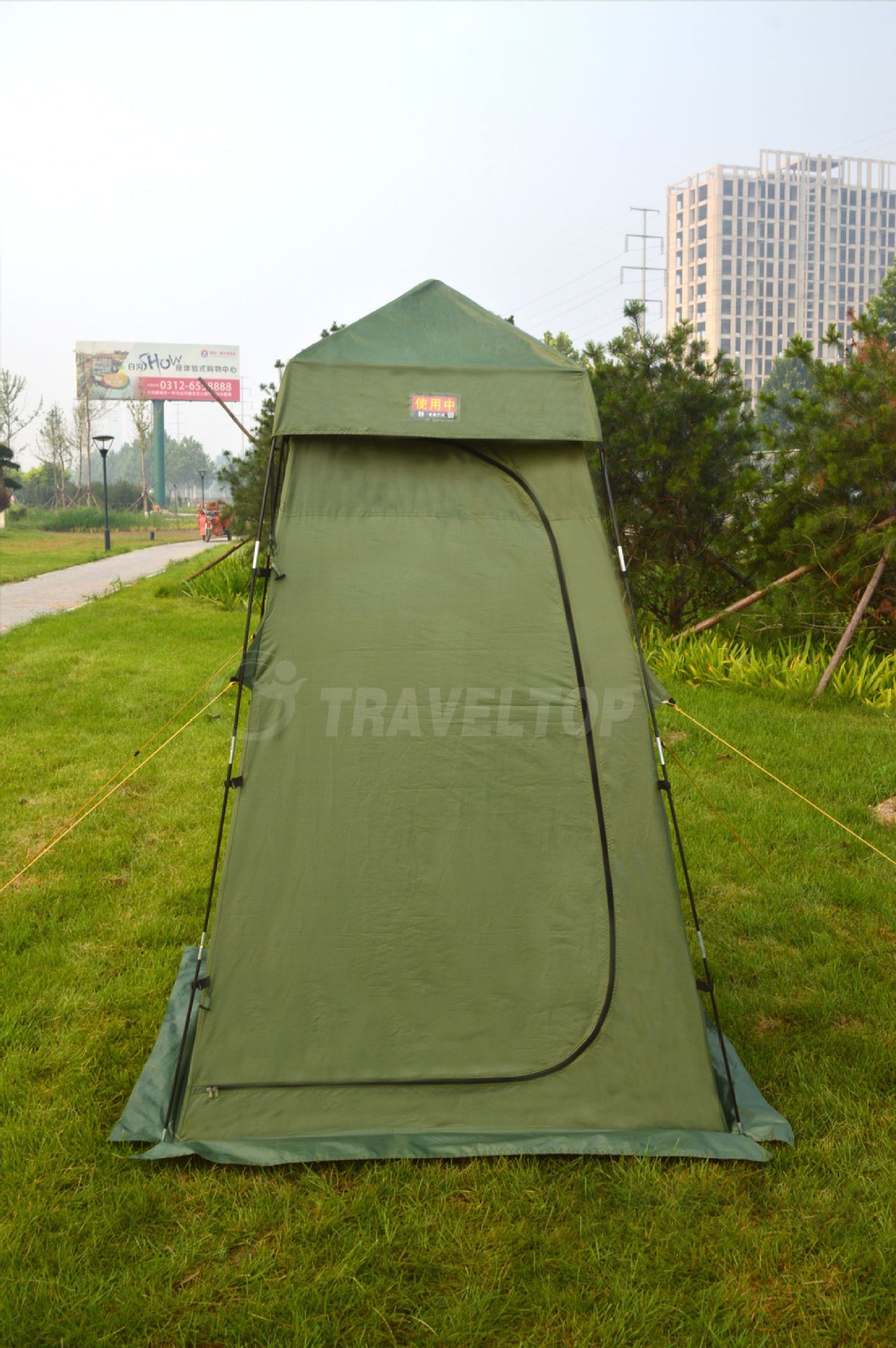 Protable Camping Tent Durable Waterproof Rainproof Sun Protection Large Space Outdoor Changing Room Shower Privacy Tent: Green