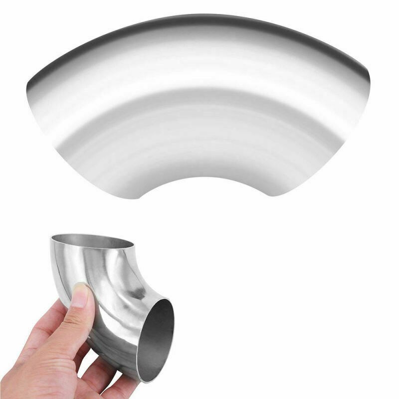 2 Stuks Auto Uitlaat Gemodificeerde Uitlaat Roestvrij Staal Elleboog 90 ° Buis Bocht Doorn Rvs Modificatie Auto Accessoires