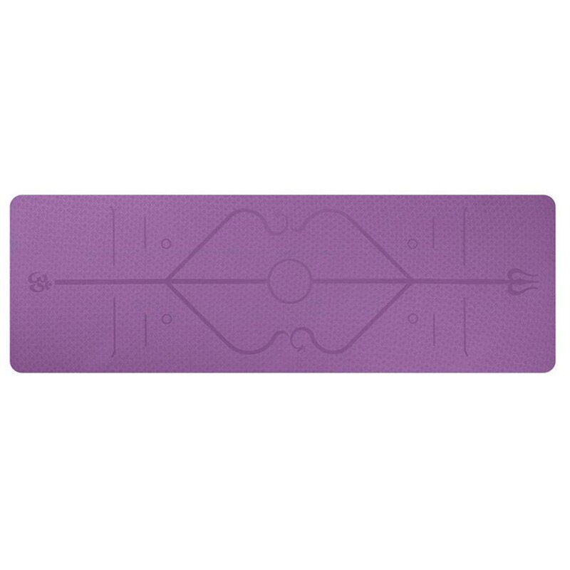 183*61*0.6cm TPE household Yoga Mat Thickened Widened and Lengthened Enviromental Fitness Training Mat Lloor Mat for Beginners: violet