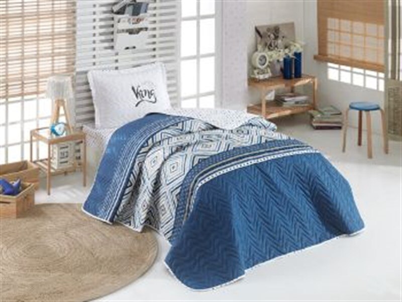 Single Bed Cover Set Made of 100% Cotton Yarn