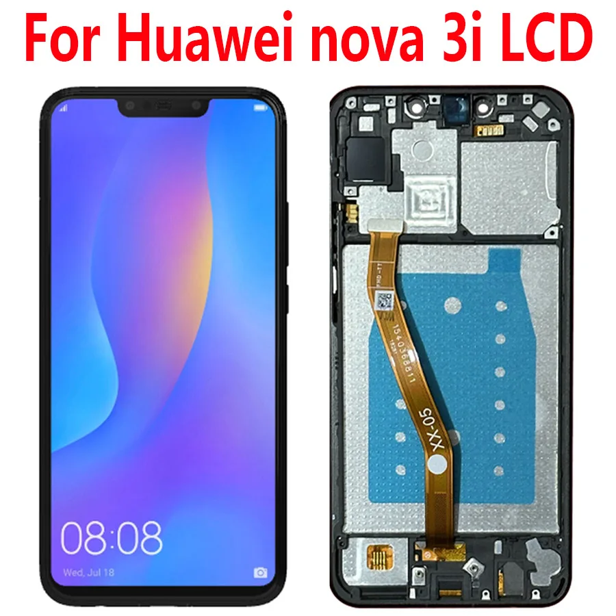 Écran tactile LCD avec châssis, pour Huawei nova 3i, 6.3 original
