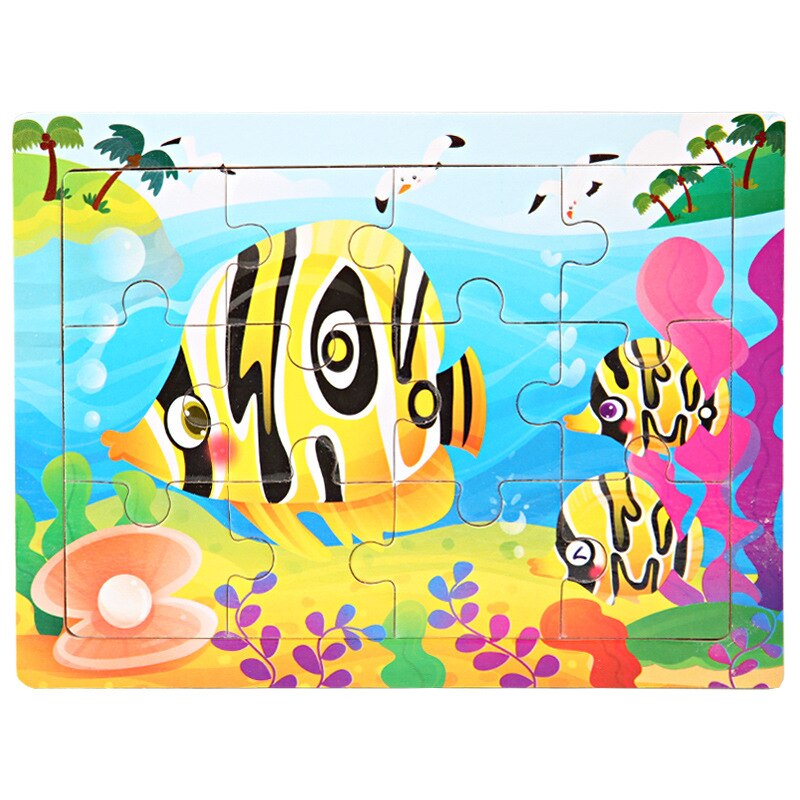 15*11cm 12pcs Wood Puzzle Kids Educational Toys Cartoon Animal/Traffic 3dD Wooden Puzzle Jigsaw Toys For Children: camel