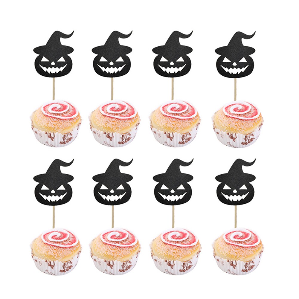 8 Stuks Set Allerheiligen Taart Decoratie Kaart Halloween Party