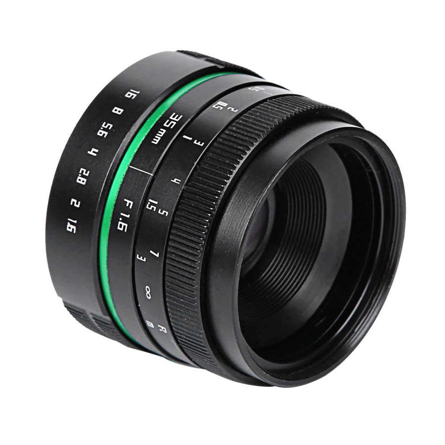 Câmera foucsing lente 35mm f1.6 c montagem apsc foucsing lente uso com adaptador para sony câmera mirrorless