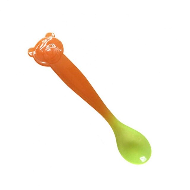 Cucharas de alimentación de bebé, vajilla para cubiertos para niños, cubiertos, cuchara, herramientas de silicona para de varias telas, lote, cucharón de sopa: Gris