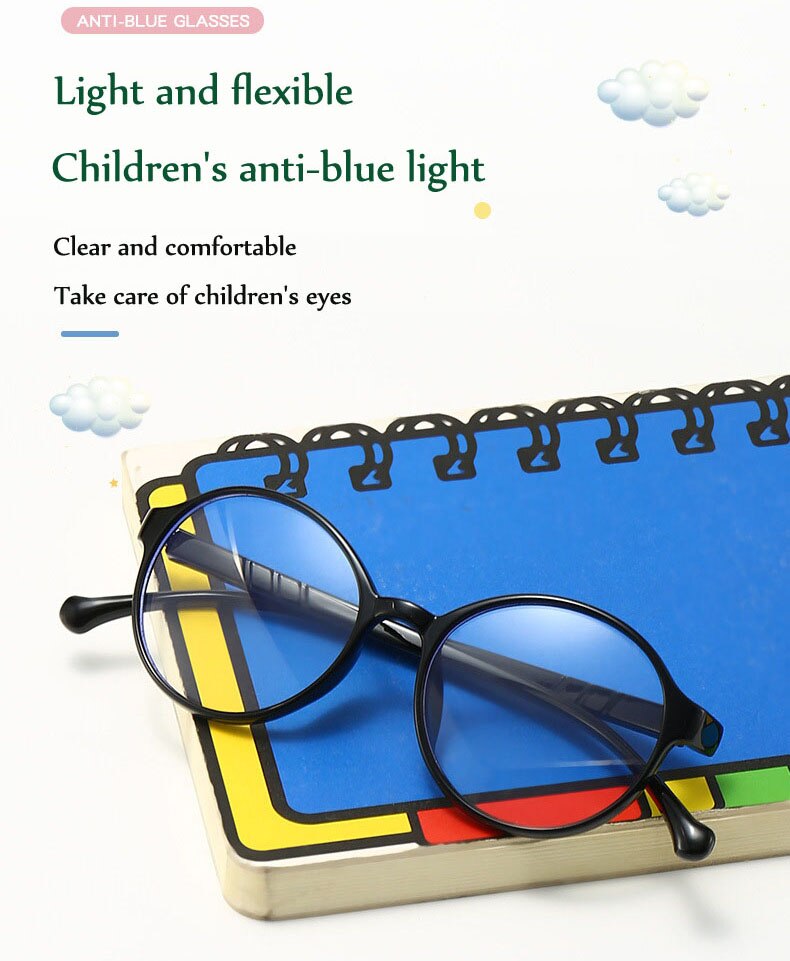 Samjune anti blåt lys børn børnebriller gaming computer søde briller dreng pige børn øjenbeskyttelse briller