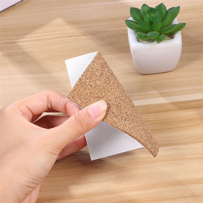 Supvox 80 stk. 95 x 95mm selvklæbende firkantede korkplader til diy coasters korkfliser korkmåtte