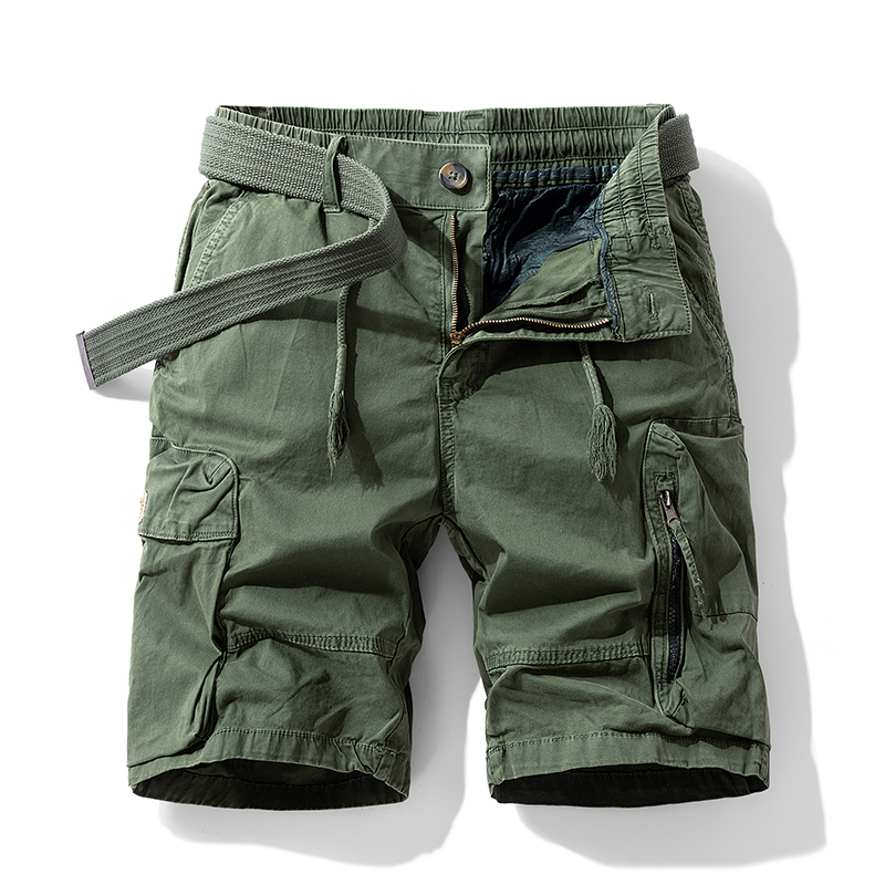 Zomer Heren Cargo Shorts Heren Heren Mode Katoenen Strand Met Meerdere Pocket Shorts Man Lente Casual Joggers Korte Broek Mannen: 36 / Blauw