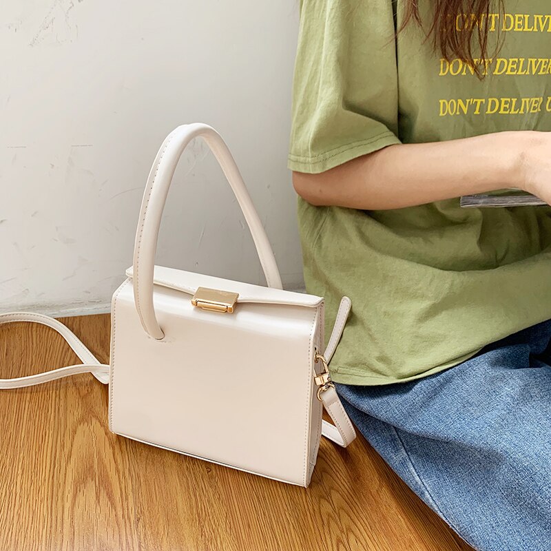 Vento Marea sac à bandoulière en cuir pour femmes boîte concepteur solide femme blanc sacs à main dames rabat sacs à main