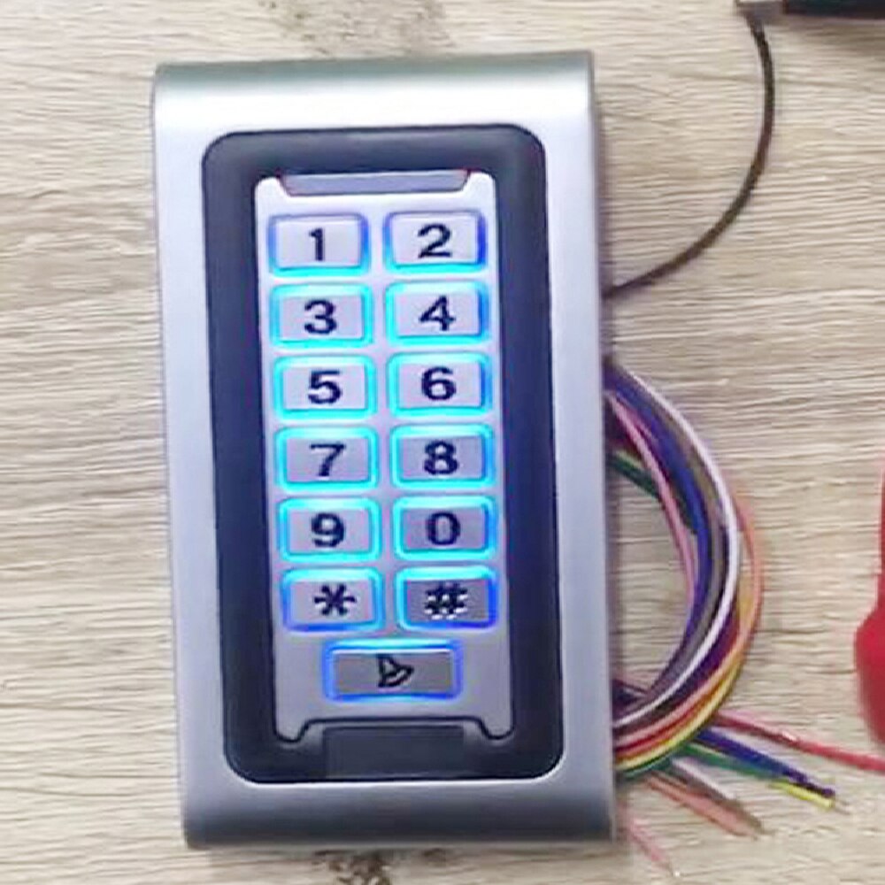 RFID Keypad Access Control System Proximity Card Reader 2000 User Standalone Door Access Control Metal Case Wiegand Input Output: Default Title