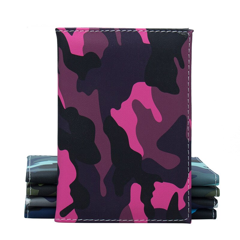 Mannen Algemene Mode Eenvoudige Minimalistische Camouflage Paspoort Clip Paspoort Deksel Paspoort Zak Ticket Clip Kaarthouder