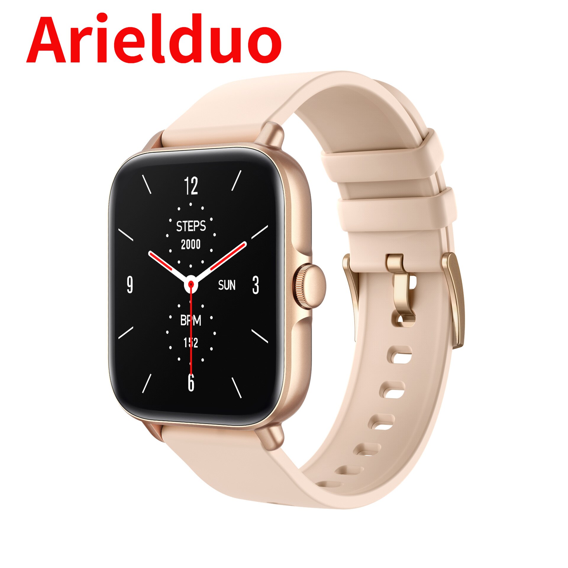 2022 neue smart watch Y22 BLUETOOTH anruf herz rate schlaf überwachung mehrere sport modus gesundheit uhr: Gold