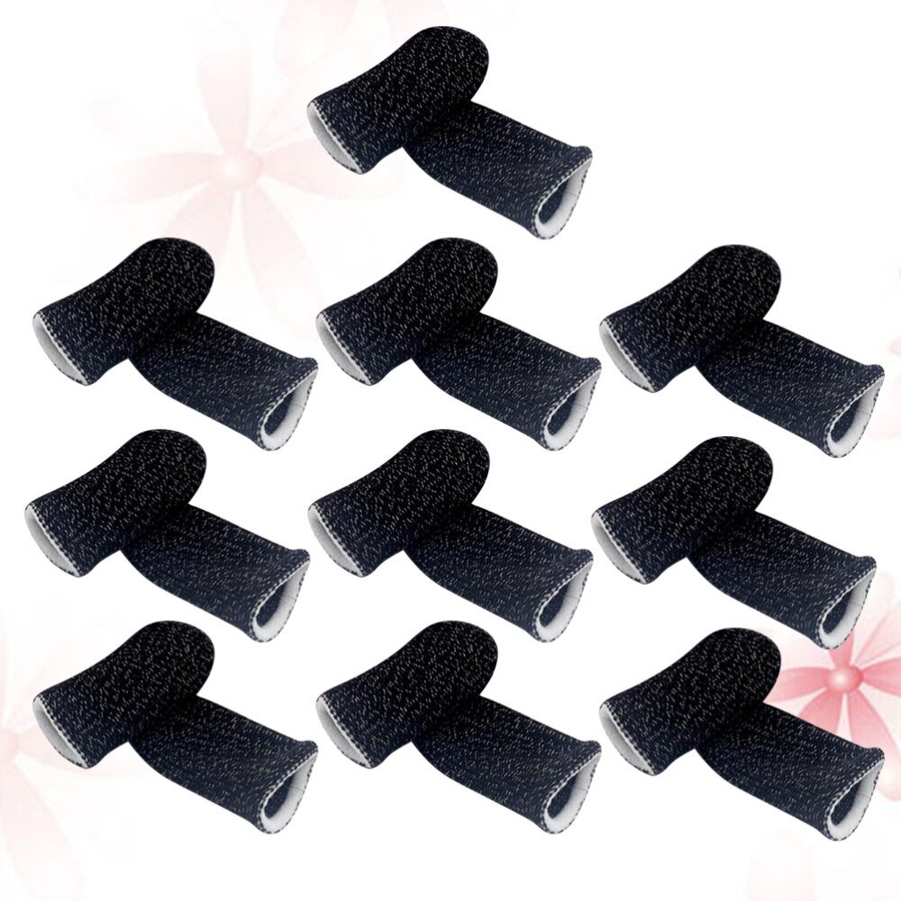 10 Pcs Praktische Vinger Mouw Screen Touch Ademend Spel Vinger Cover Elastische Vingercondoom Anti-Zweet Duim Vingers Protec