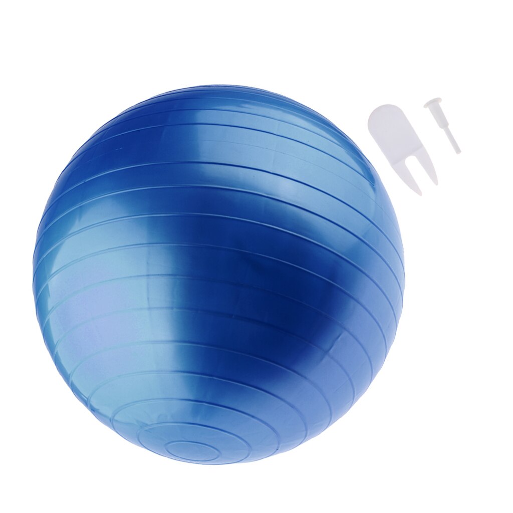 Anti-burst Yoga Ball Exercise Equipment for Workout Program at Gym, Home,Travel, Office: Blue 85cm