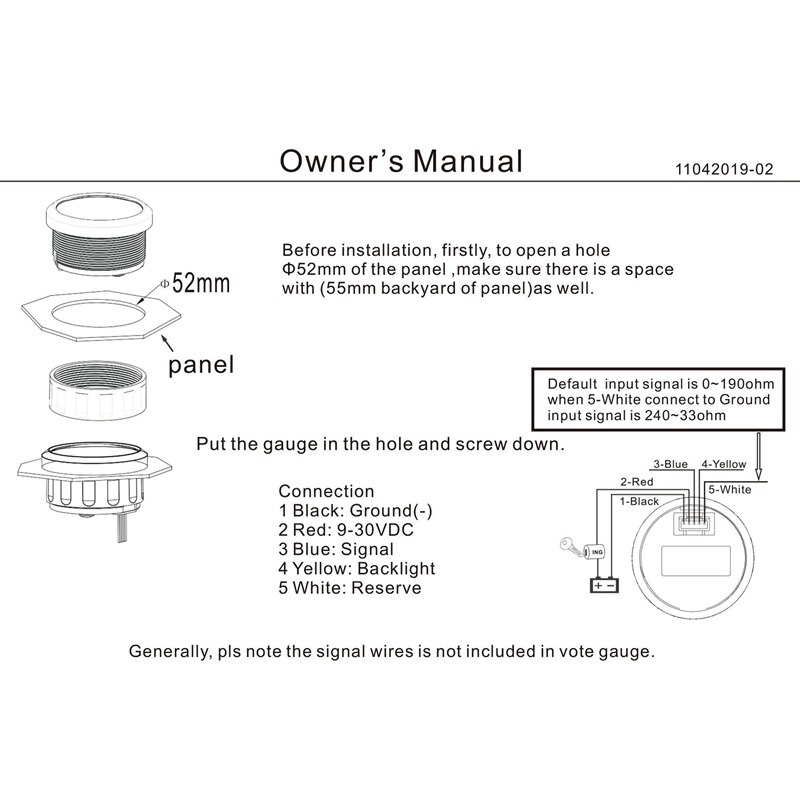 52mm Pointer Oil Pressure Gauge Oil Pressure Indicator Meter Waterproof Boat Car Gauges with Alarm