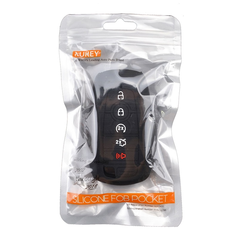 Funda de silicona de llave de control remoto para coche para Ford Fusion Mustang F-150 F-250 F-350 F-450 F-550 - cubierta carcasa para mando a distancia sin llave