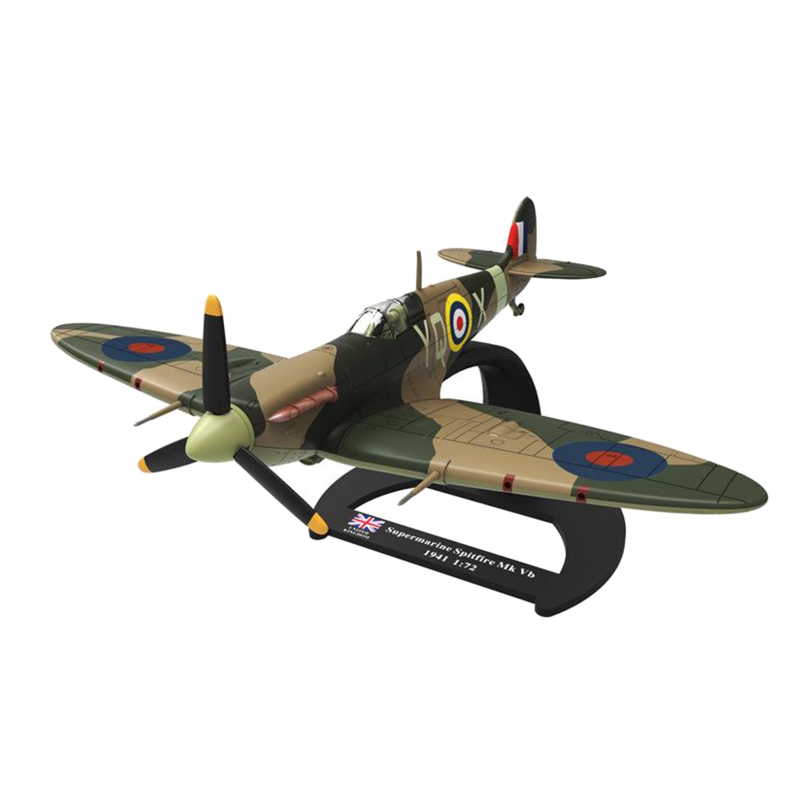 1:72 Plane Supermarine Spitfire Mk Vb Aircraft Bomber Airplane &amp; Stand
