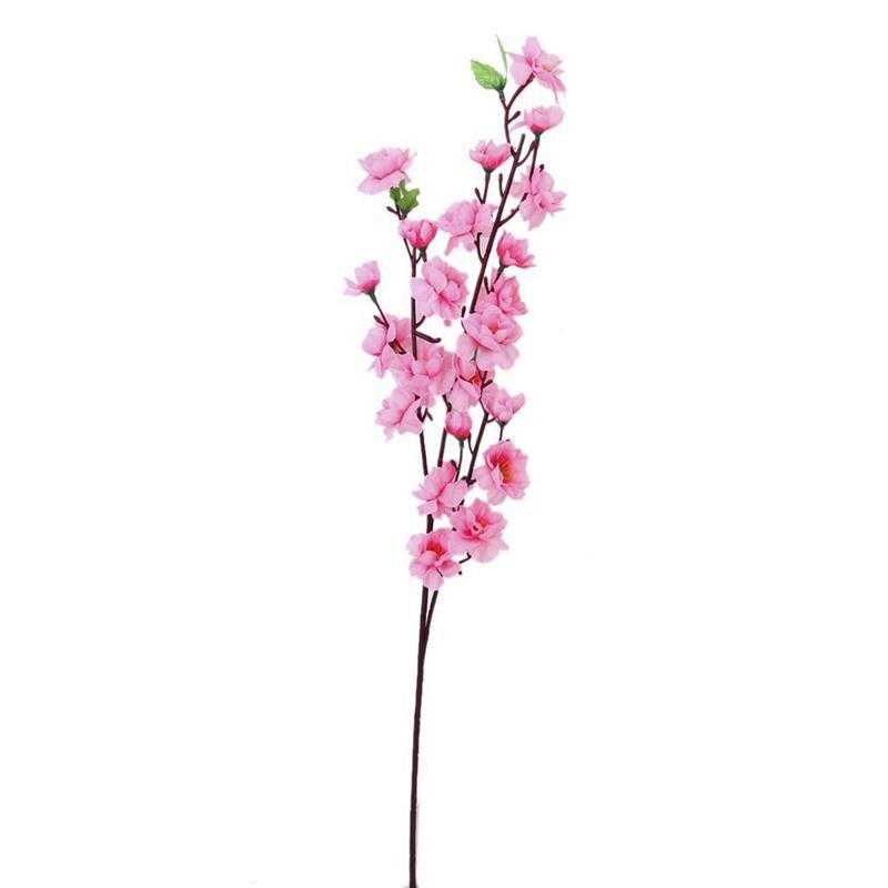 6pcs Peach Blossom Simulation Flowers Artificial Flower Silk Bouquet Real Touch Flowers For Home Wedding Decorative Wreaths