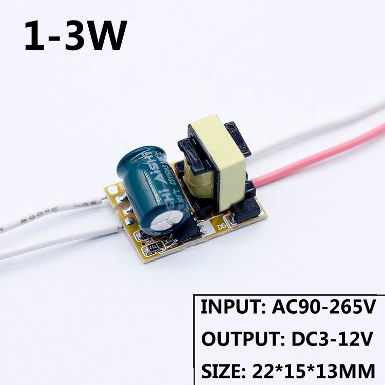 1w 2w 4w 6w 8w 11w led driver 300ma 12w 15w 18w 20w 25w 36w til led strømforsyning enhed belysning transformatorer til led adapter: 1-3w / Output 280-300ma