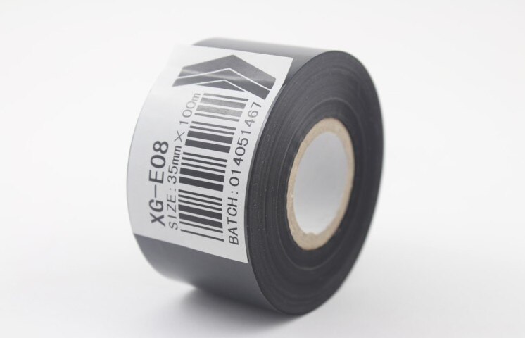 Thermische printer lint inkt thermische transfer lint ronde zwarte riem Code tape xg-8 (35mm * 100 m)