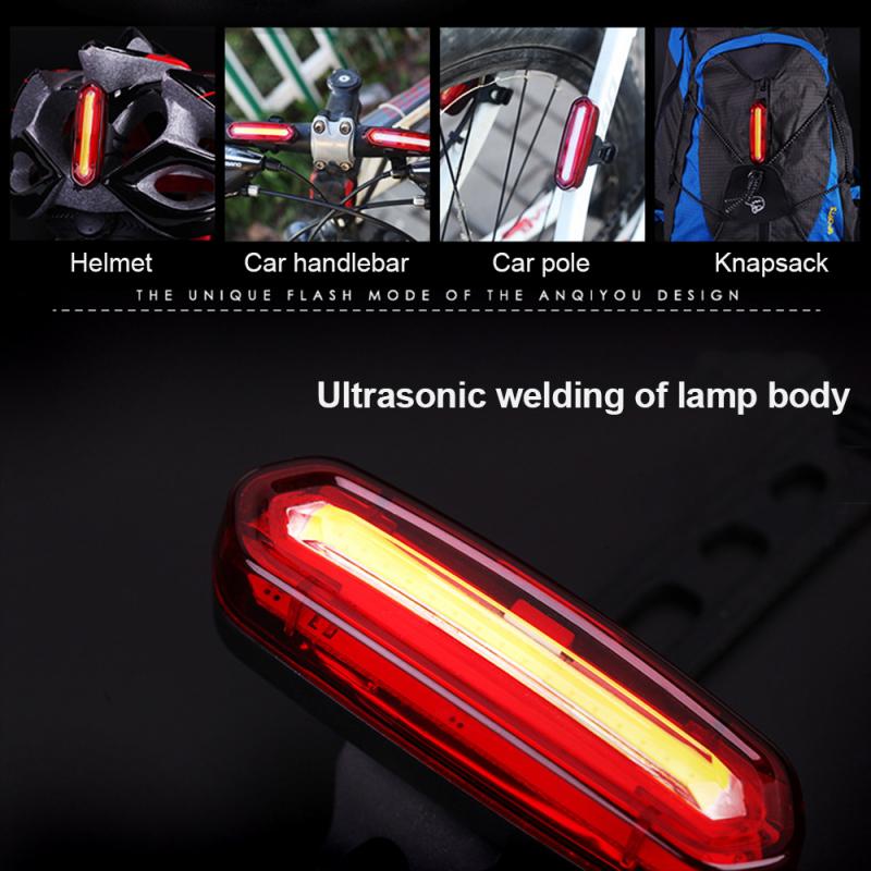 Fiets Licht 120 Lumen Outdoor Night Fietsen Achterlicht Mtb Racefiets Achterlicht Super Heldere Led Cob Waterdichte Fiets lamp