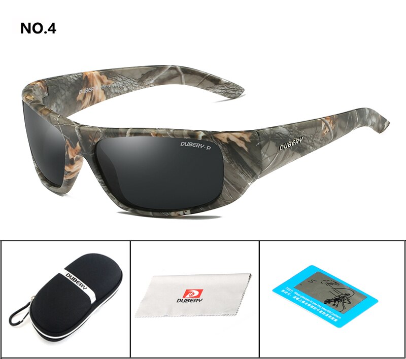 DUBERY Sport Sonnenbrille Polarisierte Für Männer Sonnenbrille Platz Fahren Persönlichkeit Farbe Spiegel Luxus Zipper Box: 04