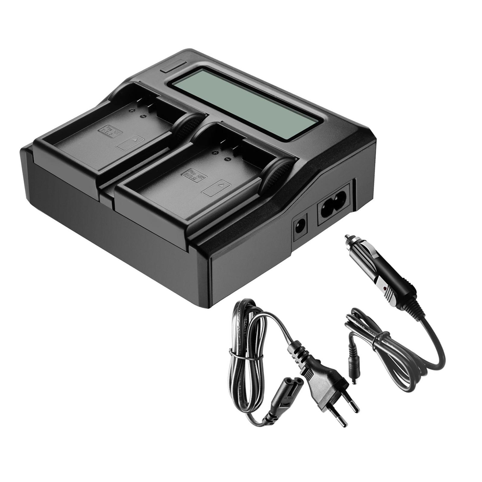 Batería de 2800mAh EN-EL15C EN-EL15B EN-EL15 + cargador LCD rápido para Nikon Z5,Z6,Z6 II,Z7,Z7II,Z8 D600 D610 D600E D800 D810 D800E: Blanco
