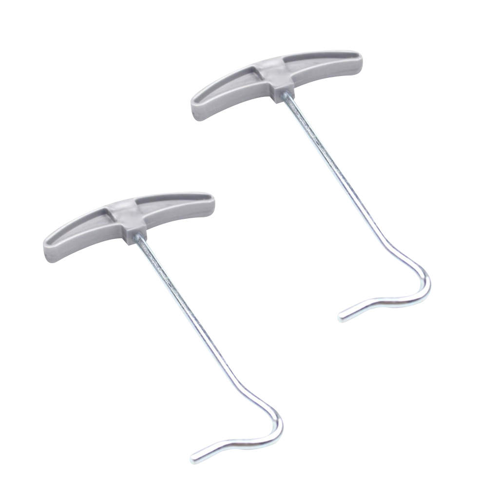 2Pcs Tent Peg Puller Steel Hook Extractor Caravan Awning Camping Outdoor Kit