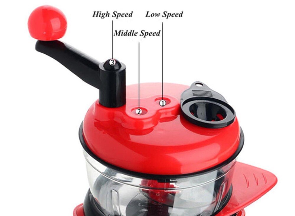 2000ml Meat Slicer Machine Kitchen Manual Food Processor Egg Mixer Fruit Vegetable Nut Meat Chopper with 3 Gears Kitchenware