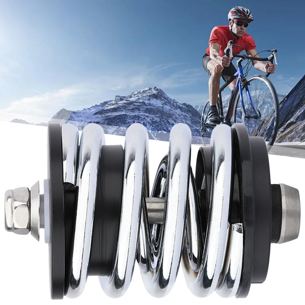 Bike Shock Absorber Cycling Equipment Damper for Folding Bicycle: Spring Silver