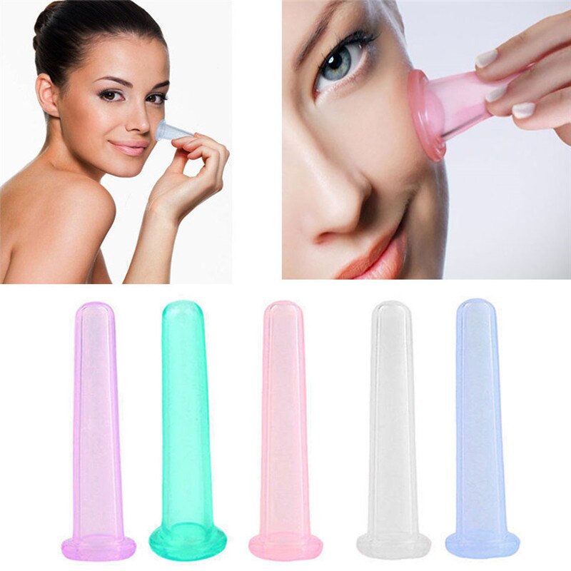 4 Stuks Siliconen Cupping Cup Vacuüm Gezicht Massage Cup Gezicht Lichaam Cupping Zuignappen Facial Been Arm Ontspanning Gezondheidszorg tool