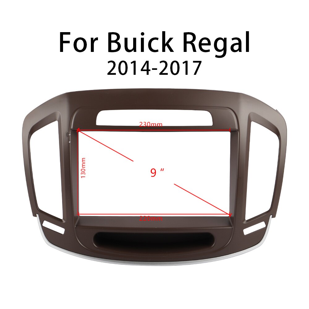 Black/Brown ABS Plastic Trim Facia Frame For Buick Regal Refit Car Android Radio Navigator DVD Mounting Dashboard