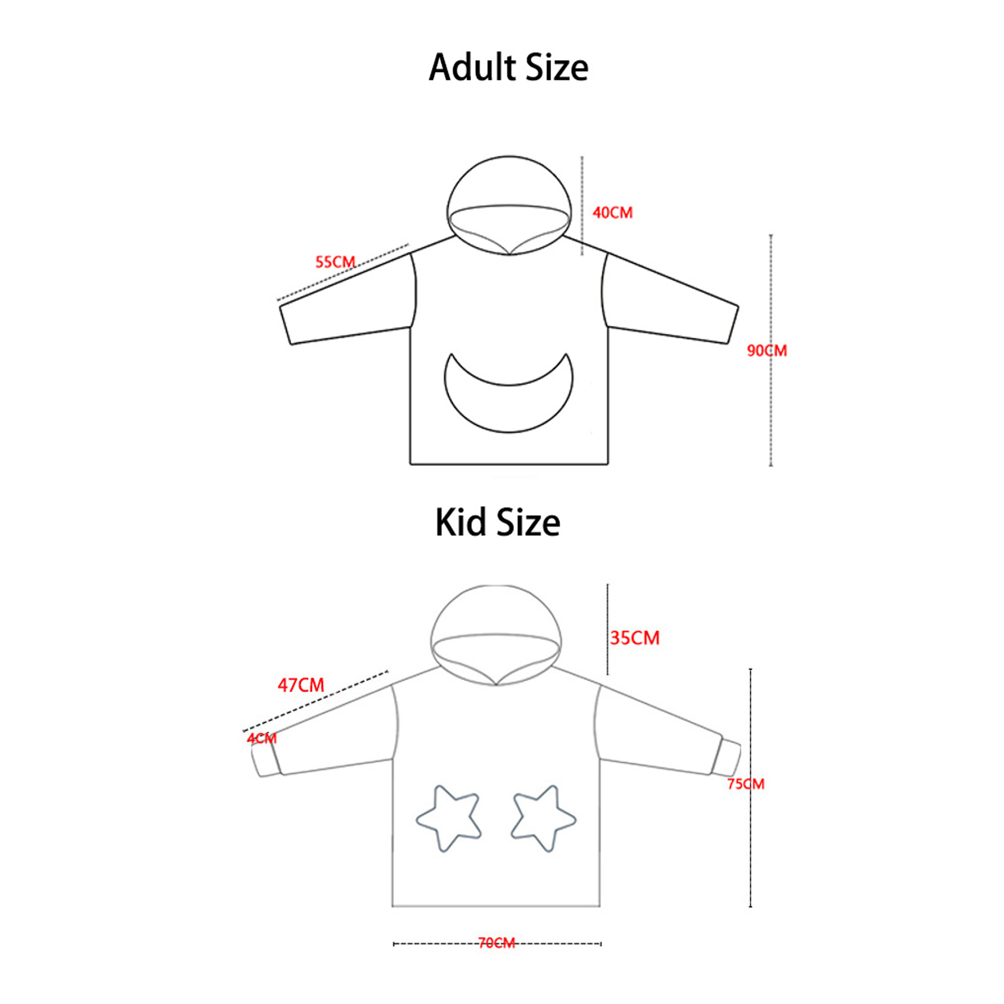 Wärmer Winter-Decken-Hoodie mit Ärmeln, übergroß, verdickt, tragbar, Decke, Sweatshirt, Flanell-Vlies, Sherpa-Riesen-Hoodie
