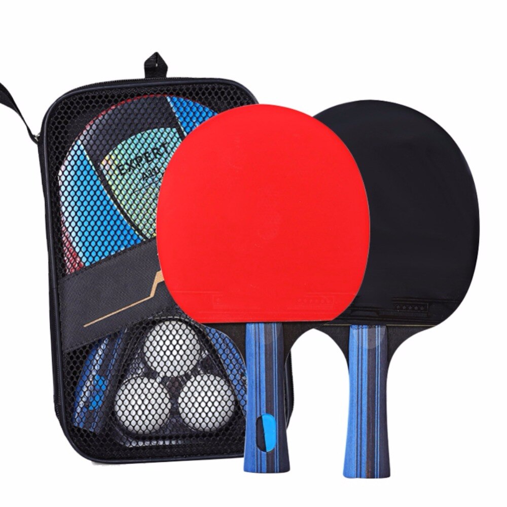 Carbon Fiber Table Tennis Racket Blade Rubber With Double Face Pimples-in Ping Pong Rackets With Bag