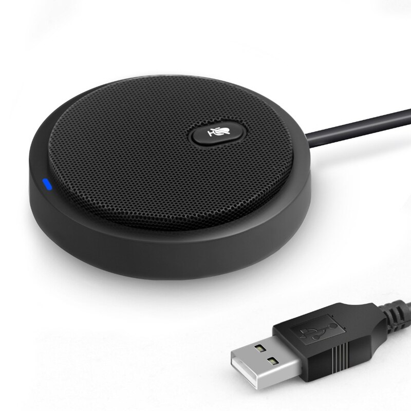 Usb Plug Tabletop Pure Sound Omnidirectional Condenser Boundary Conference Microphone For Recording Gaming