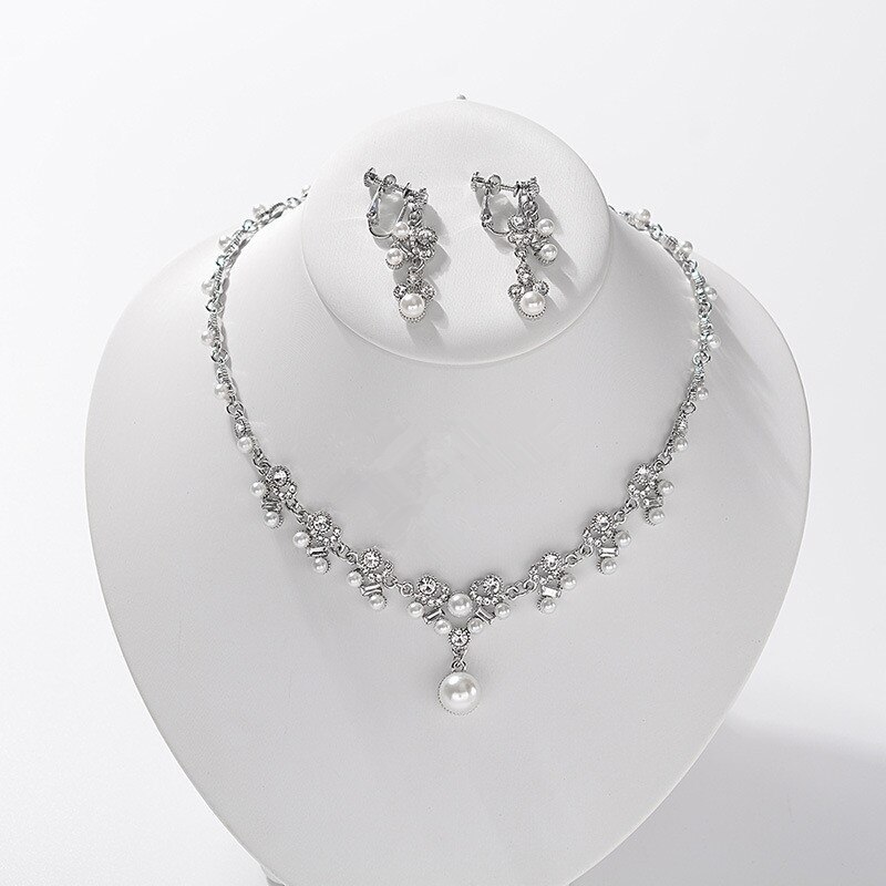 CC – ensemble collier et boucles d&#39;oreilles de mariage pour femmes, 2 pièces, bijoux à la , accessoires de fiançailles, TL130