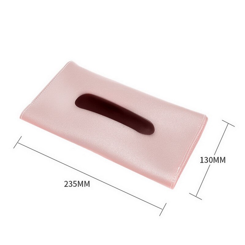 Car Sun Visor Tissue Box Oval Mouth Widened Easy Extraction Wear Resistant Not Blocking Line of Sight Simplicity Leather: C