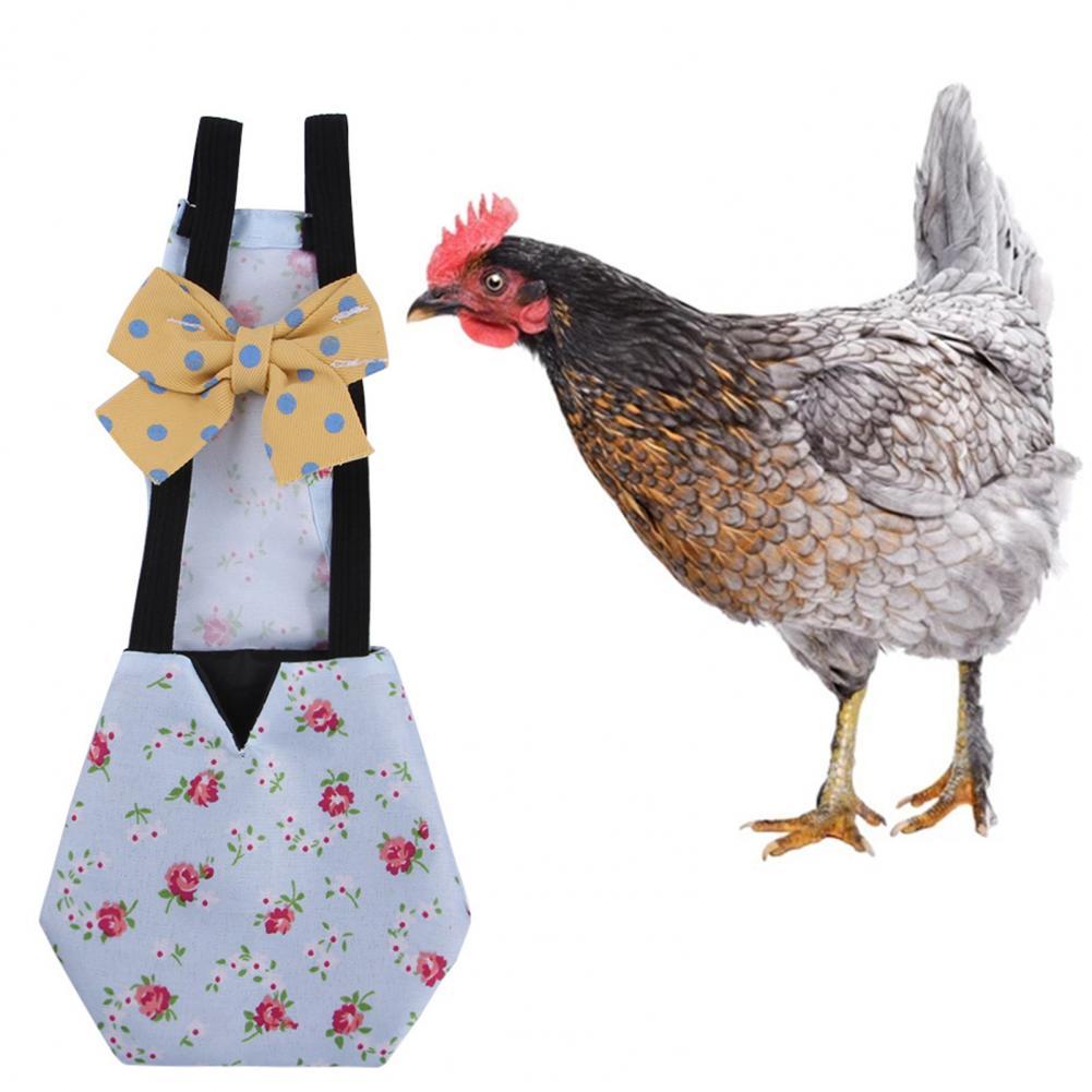 Elastic Belt Pet Poultry Bowknot Diapers Leak-proof Poultry Diaper Adjustable Poultry Chicken Cloth Diapers with Bow Tie