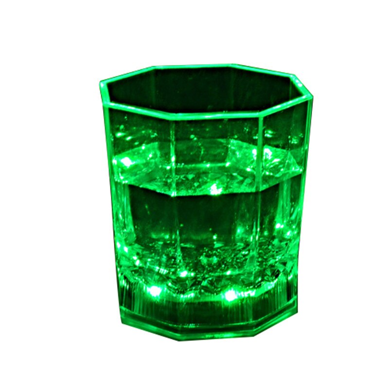 Flerfarget ledet glødende glass kopp blits lys opp kopper drikking blinkende skudd lys ledet bar nattklubb fest bar: Grønn