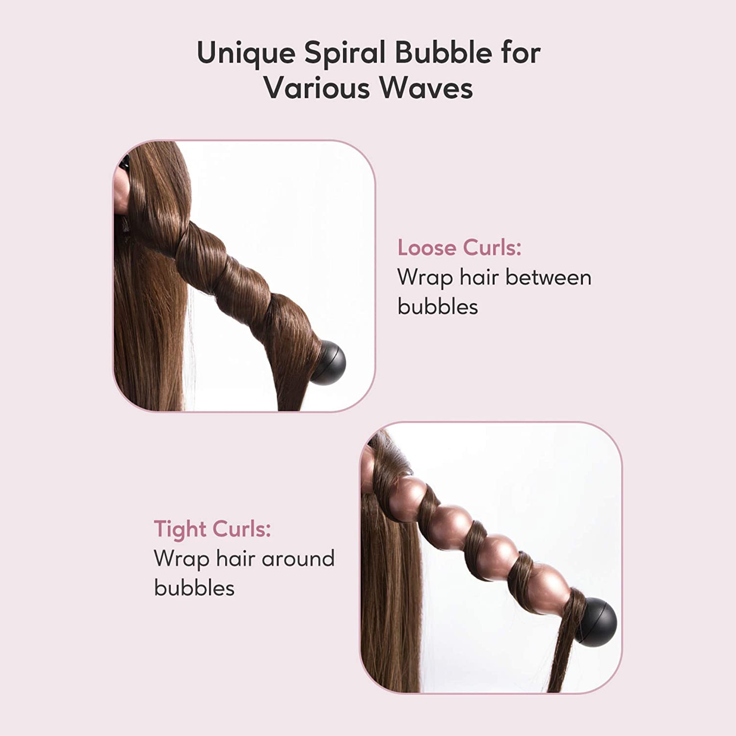 KIPOZI ferro arricciacapelli professionale 5 in 1 strumenti per capelli riscaldamento istantaneo ferro arricciacapelli elettrico spazzola ad aria calda barili in ceramica per donna