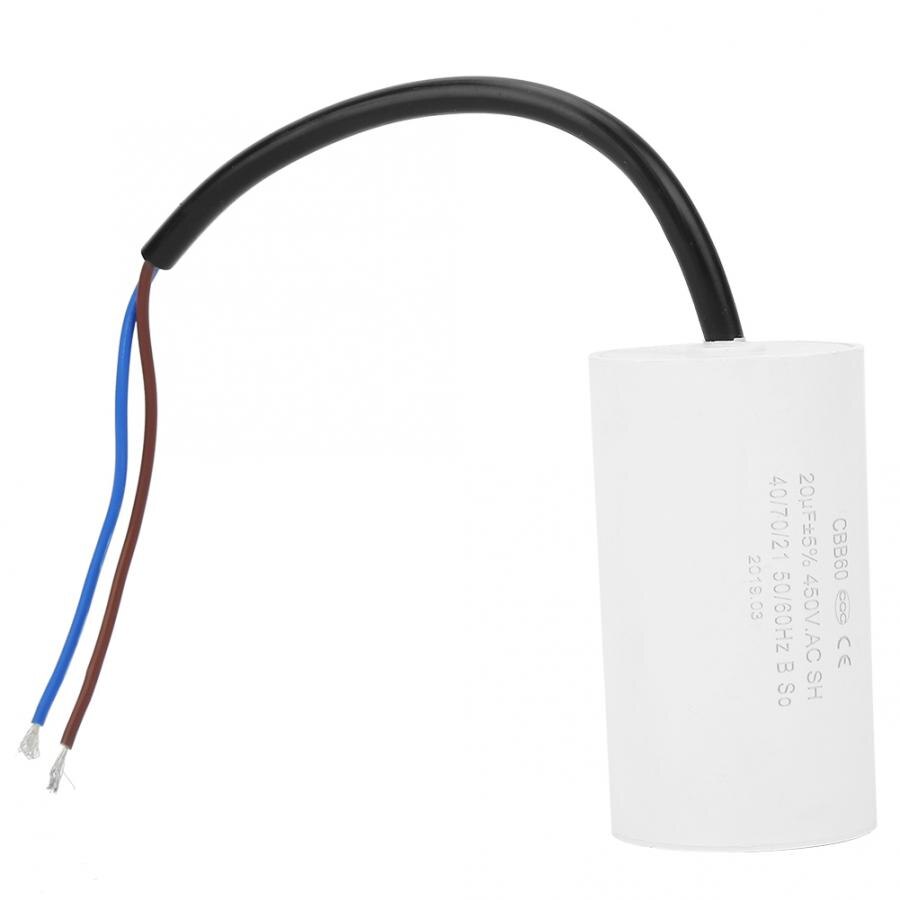 CBB60 Kondensator 20uF 450V Anlaufkondensator 50/60HZ AC Motorkondensator Kondensatoren Motorbetriebskondensator mit Kabel Mikrofaradkondensator 45x70MM Für Motoren Schwimmbadpumpen CBB60 Kondensator 20uF 450V Anlaufkondensator 50/60HZ AC Motorkondensator Kondensatoren Motorbetriebskondensator mit Kabel Mikrofaradkondensator 45x70MM Für Motoren Schwimmbadpumpen