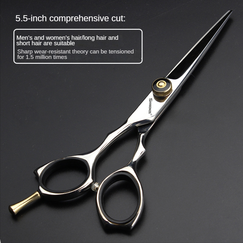 Linkshandige professionele trimschaar, tondeuse platte schaar, tandschaar 5,5 inch 6 inch haarsnijgereedschap: Clear