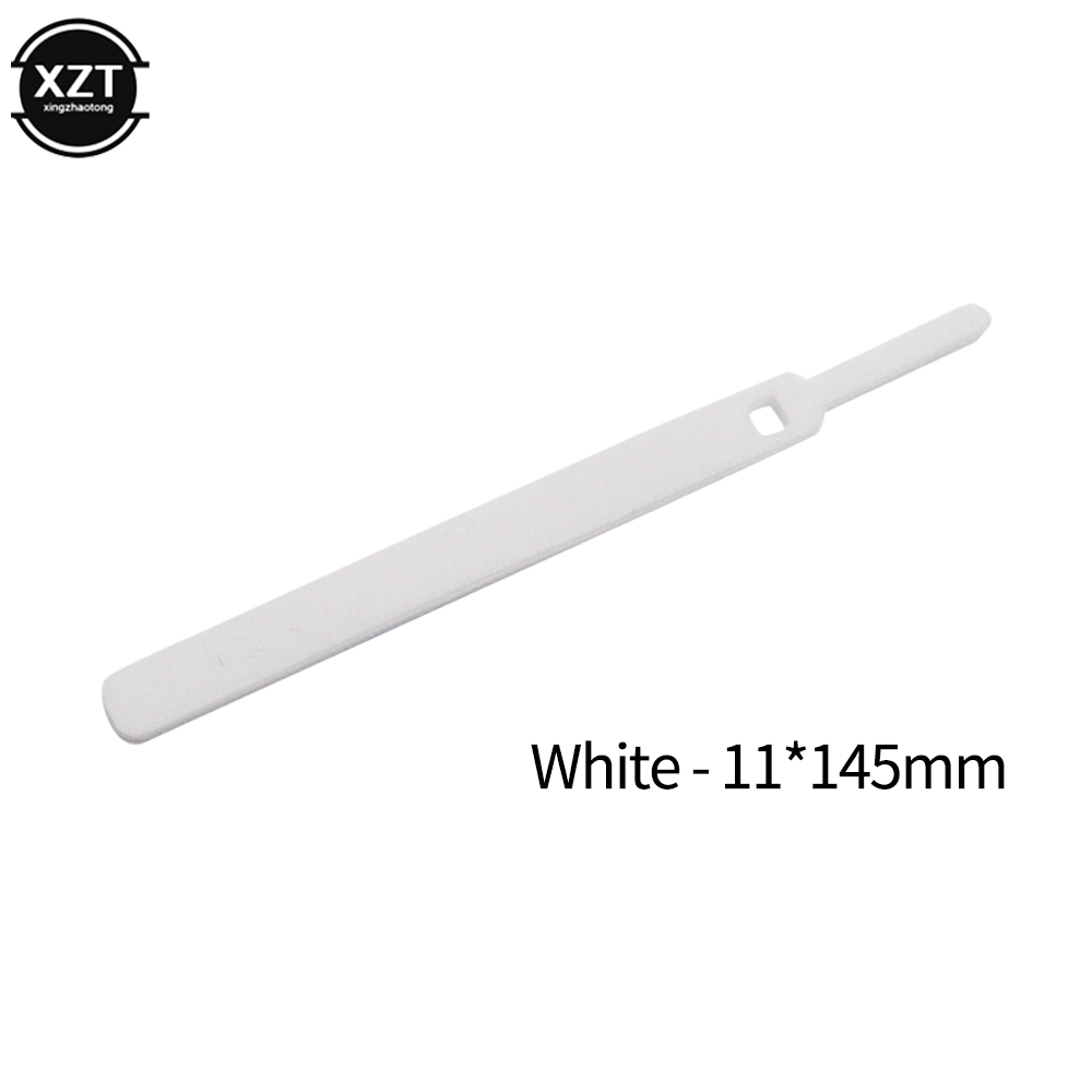 20 sztuk Organizer do kabli kolorowy drut nylonowy taśmy nawijacza przechowywanie kabel wielokrotnego użytku opaski na słuchawki przewód myszy zabezpieczenie kabla drutu: 20 Pieces White