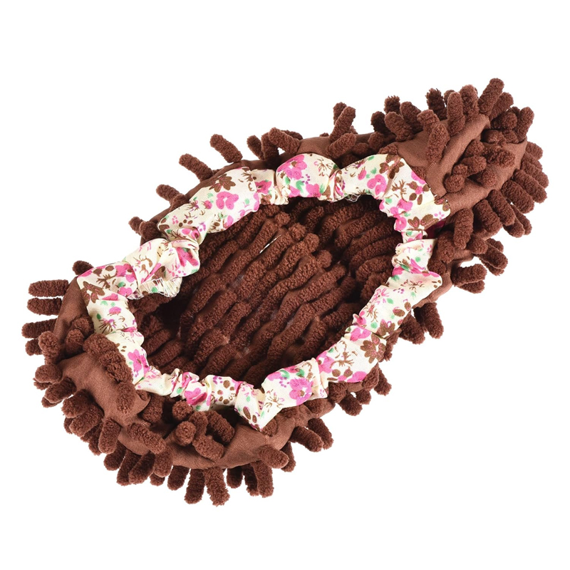 Chinelos de limpeza de poeira de chão sapatos pano de limpeza preguiçoso sapato capa mop chinelos microfibra chenille sapato cobre: Rosa / 10pcs