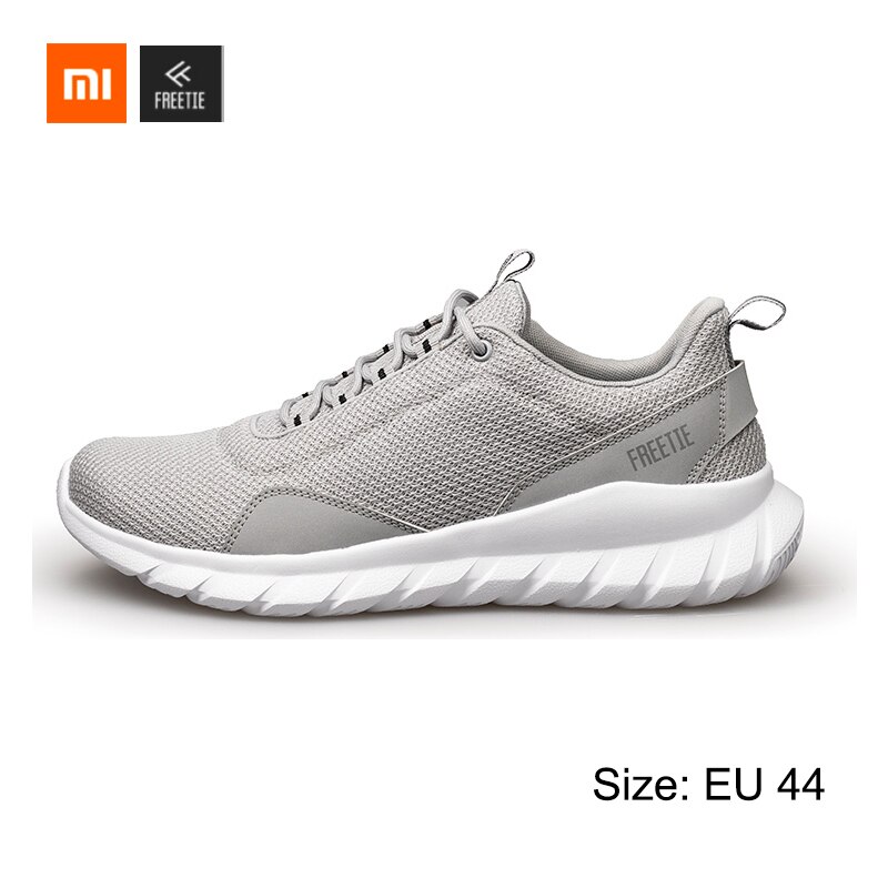 Original Xiaomi FREETIE 39-44 Plus Size MIJIA Sports Shoes Light Breathable Knit City Running Sneaker for Outdoor Sports Shoes: Gray 44