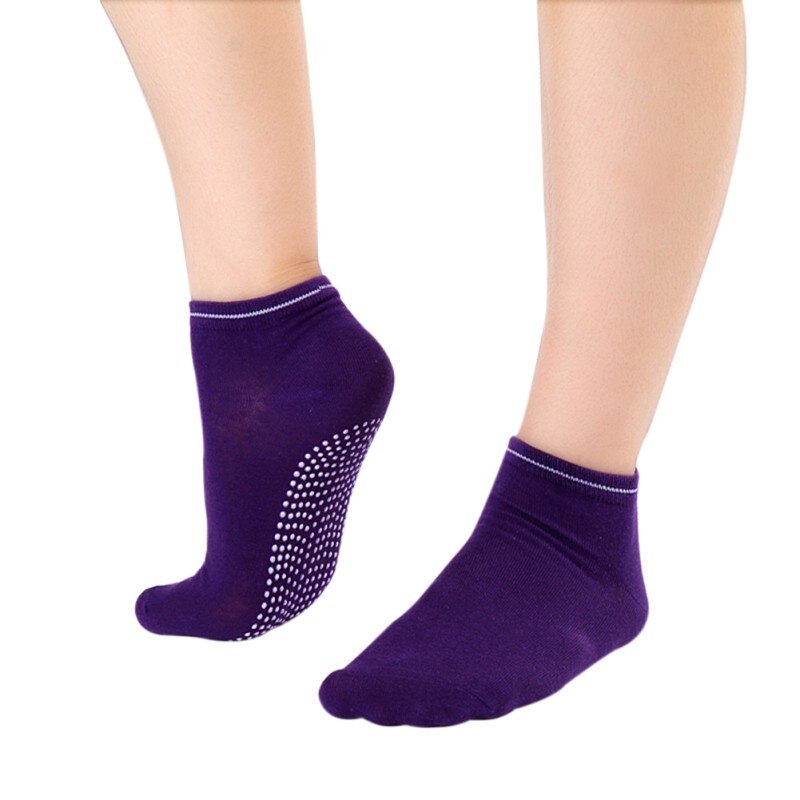 Women Fitness Cotton Socks Slipper Breath Non Slip Massage Pilates Socks Colors: DZ