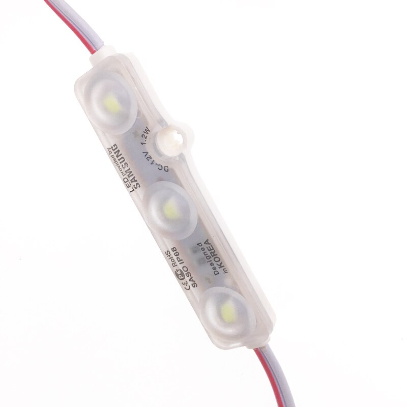 100Pcs SMD5730 3 Led Injectie Led Module 12V Met Lens Waterdichte IP68 1.2W Wit Led Teken Winkel banner Doosletters