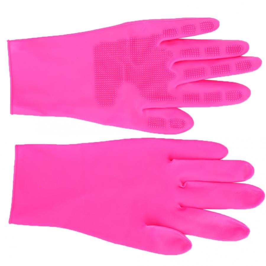 Barbería, guantes de limpieza para lavar el cabello, guantes de silicona antideslizantes para peluquería, guantes de protección para barbería, guantes de silicona: Rosa