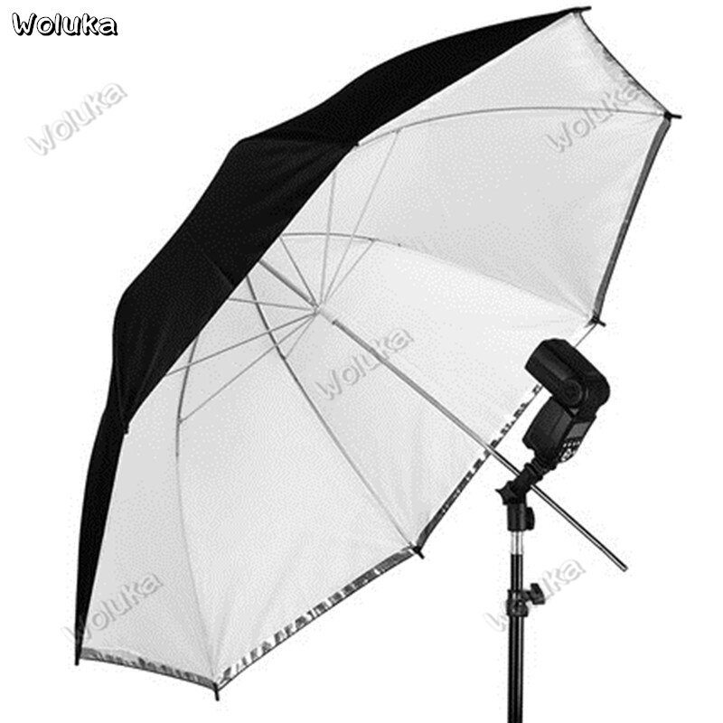 43 Inch Buitenste Zwart Innerlijke Witte Zachte Paraplu Reflecterende Paraplu Flexibele Paraplu Dubbele Demontage CD50 T03
